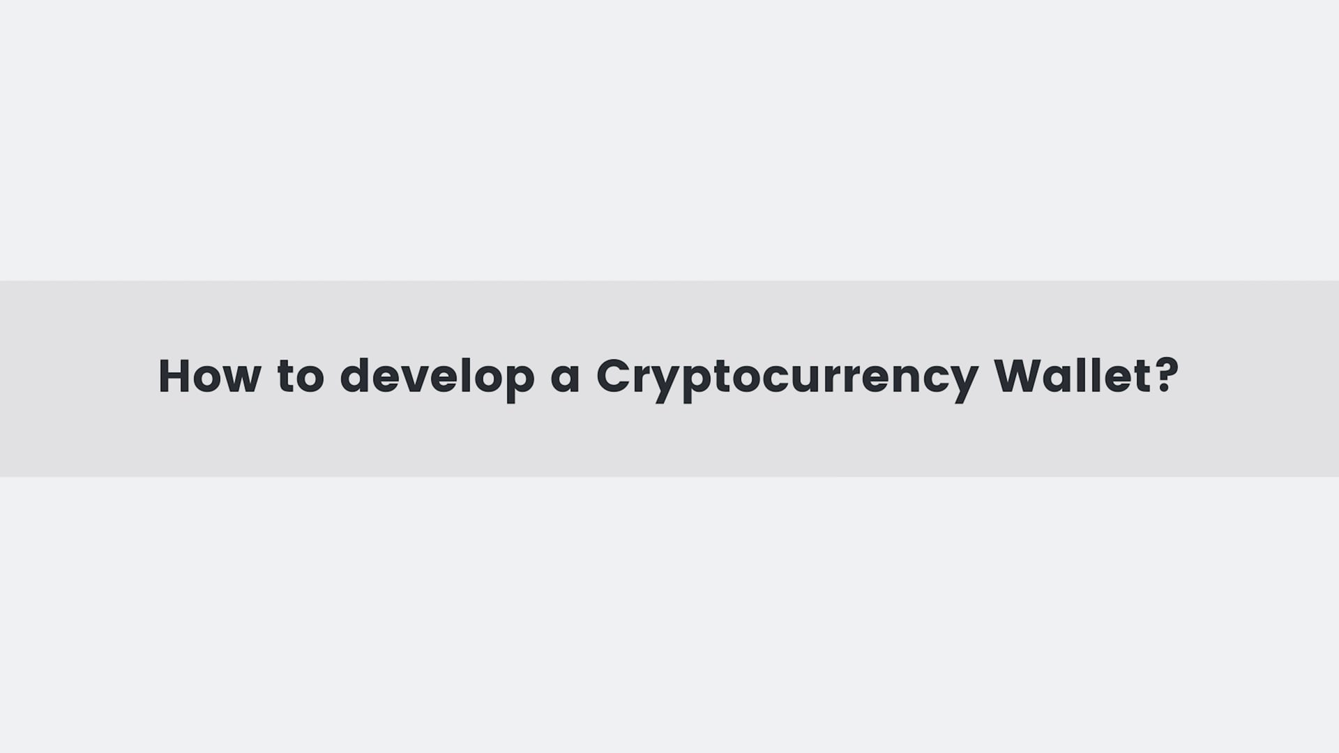 How to build crypto wallet