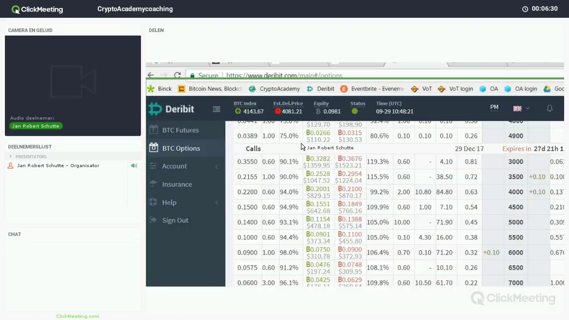 vrijdag 29 september Middag CryptoAcademy Crypto Video Marktupdate